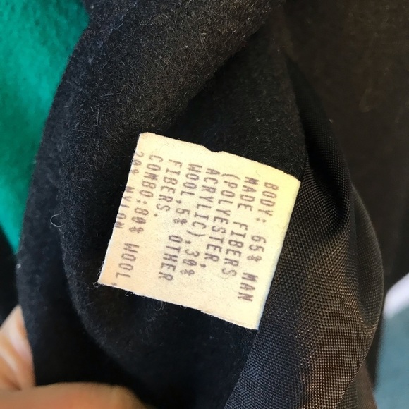 Vintage Wool Retro Color Block Peacoat - Picture 8 of 10